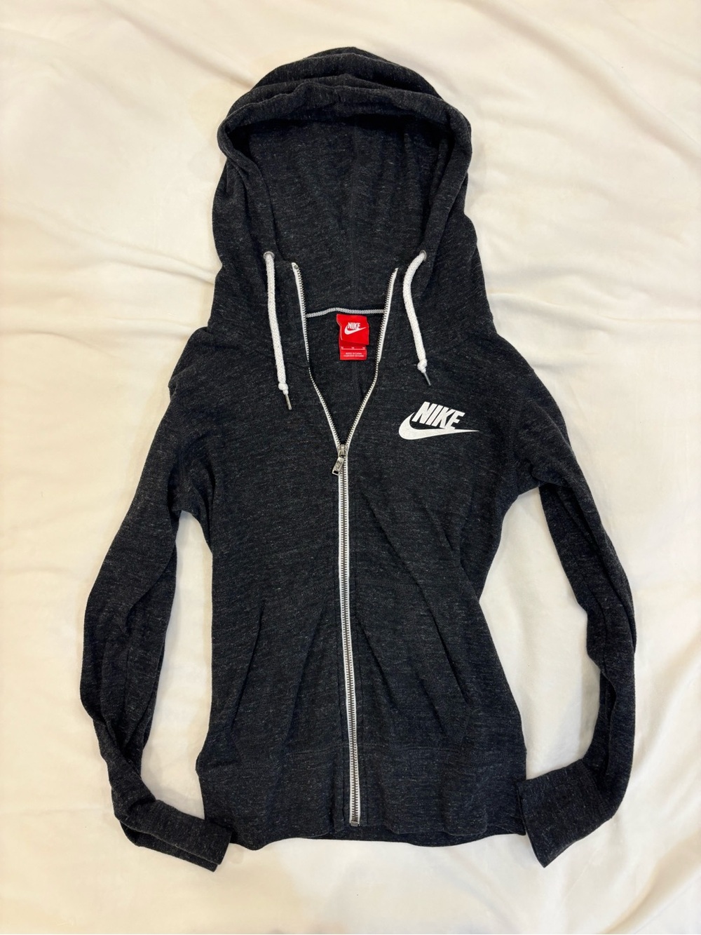 Nike Charcoal Grey Heathered Full Zip Hoodie